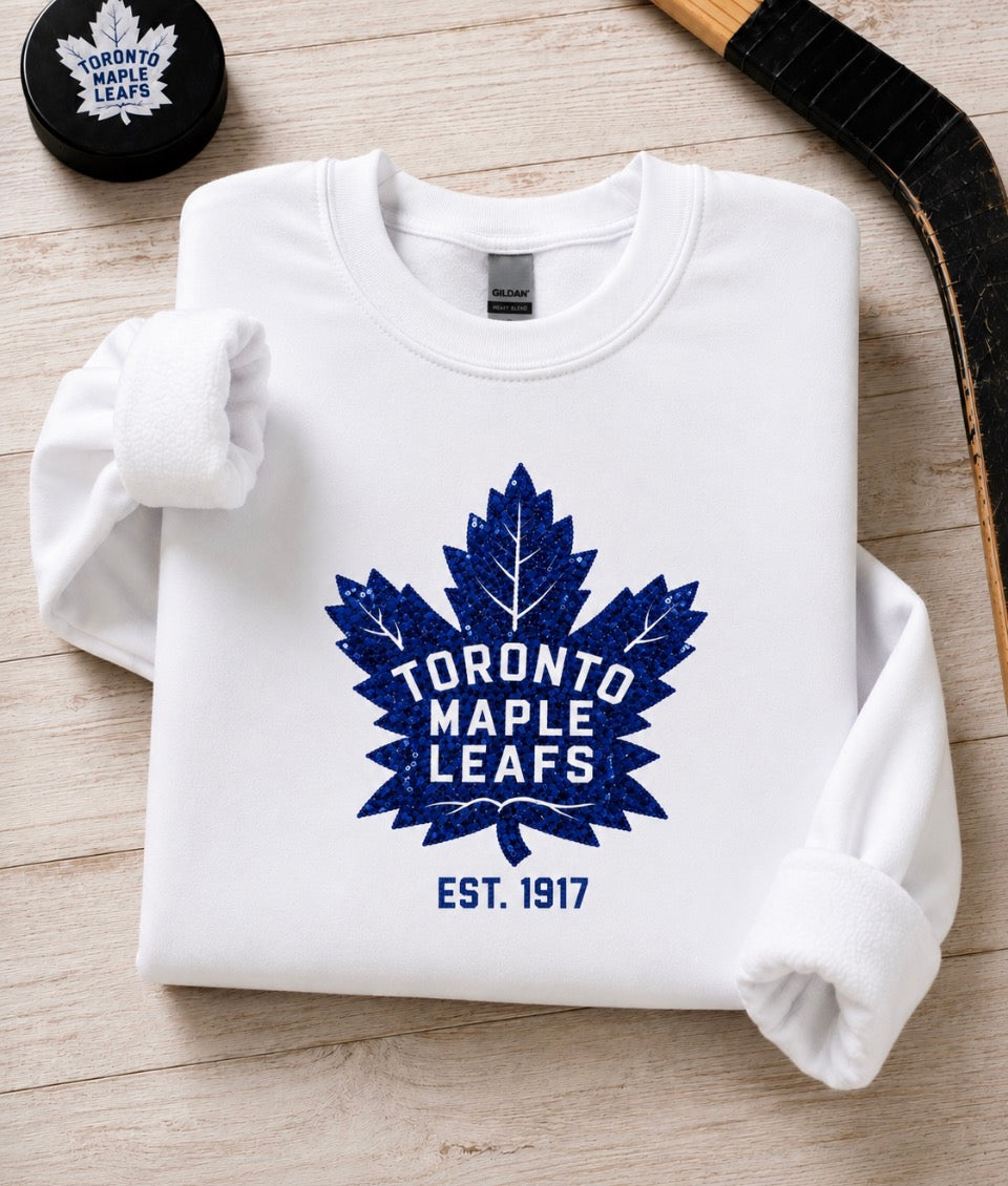 Toronto Maple Leafs Sequin Appique Leaf
