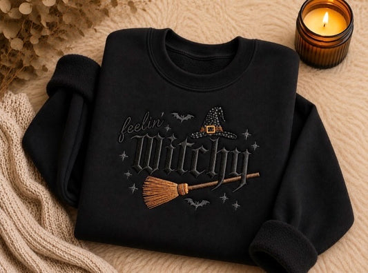 Witchy Embroidered crew