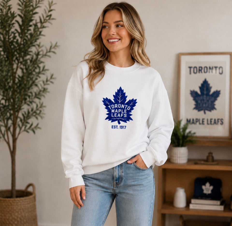 Toronto Maple Leafs Sequin Appique Leaf